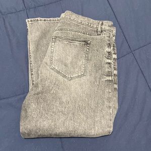 LOFT High waist straight crop jeans